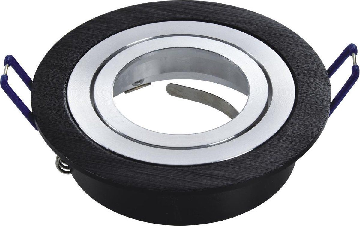 LED Inbouwspot Led - 3 stuks - Rond - Aluminium - Zwart