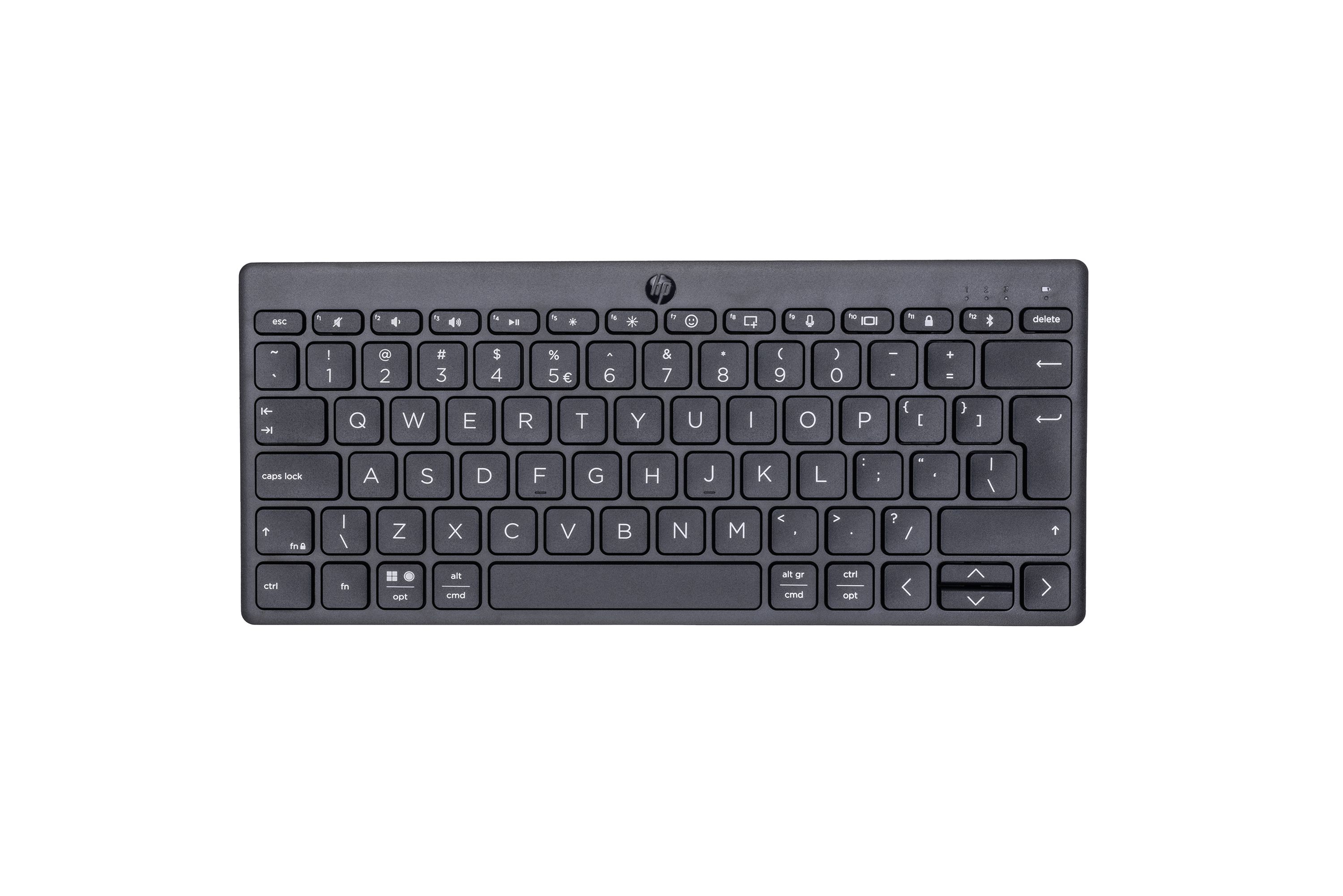 HP 350 Compact Multi-Device Bluetooth Keyboard - QWERTY - English - Black