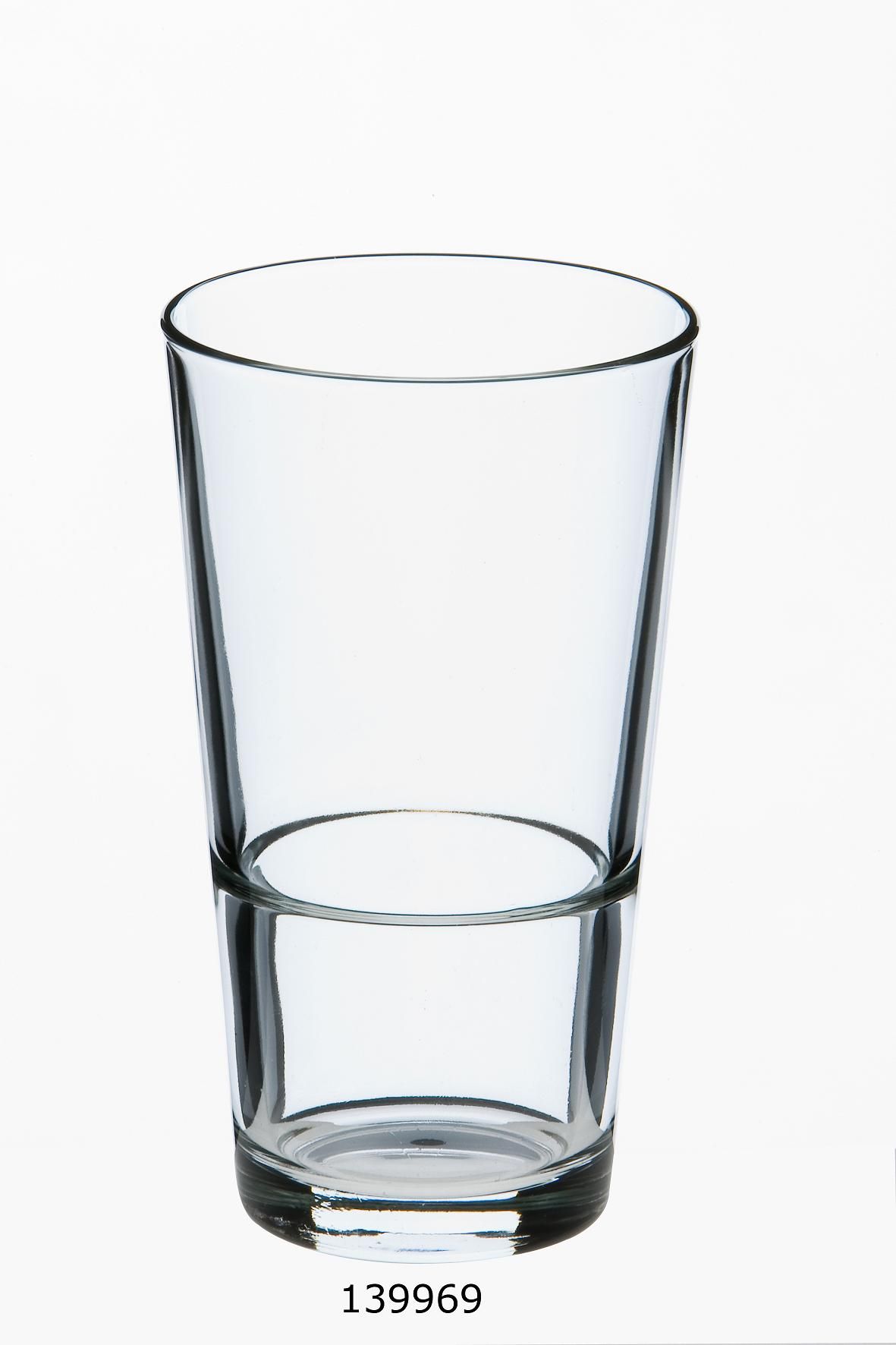 Mammoet Budgetline Bierglas - 34cl - 12 stuks - Stapelbaar - Transparant