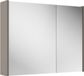 Saniclass Prime Armoire à miroir - 80x63x16cm - panneaux latéraux inclus - taupe mat