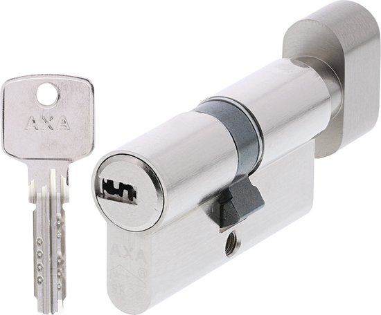 AXA Knop Veiligheidscilinder - Comfort Security - Cilinderslot - incl. 3 sleutels - SKG2 - Vernikkeld - 30/30 mm