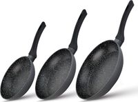 Pannenset - Noir - 3-delig - Aluminium, Roestvrij staal