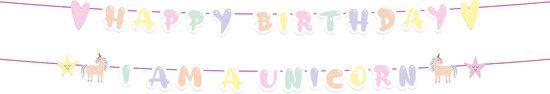 Folat Party Products Folat Letterslingers Unicorns & Rainbows - 2 stuks