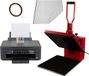 PixMax Presse à chaud à clapet - Rouge - 38 x 38 cm - incl. imprimante à sublimation