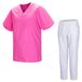 MISEMIYA - Uniseks sanitair uniform, medische sanitaire uniformen met witte broek 817-8312-wit