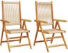 vidaXL Tuinstoel Beige Massief Acaciahout en Polypropeen
