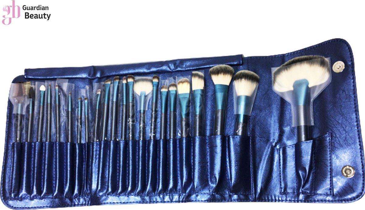 Guardian Beauty Make-up kwasten 22-delig natuurlijk haar | Blauw