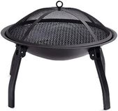 Merkloos Buiten kooktoestel - Houtskool barbecue - Gezellig buiten koken - Inclusief opbergvakken - 55x28 cm - Zwart