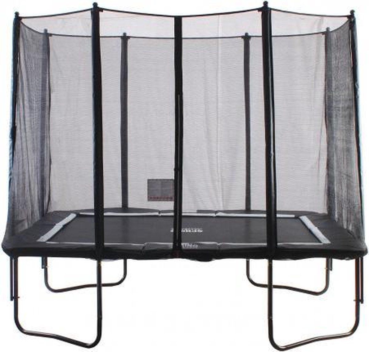Spring Trampoline 230 cm x 300 cm (8x10ft) Rechthoekig met veiligheidsnet - Black Edition - zwart