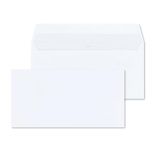 RAYLU PAPER - Witte enveloppen van papier met kleefband voor het verzenden van documenten en brieven, licht verzegeld, 90 g/m² dik, 500 stuks