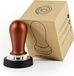 Tamper en tampermat in roestvrij staal - Barista tamper met 1587 kg aandrukkracht - drukregulerende tamper (58 mm koper)