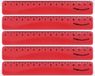 KUM Liniaal Flexi Style 15 cm, rood, set van 5