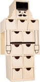 Artemio Houten Adventskalender Zelf te vullen 17x37,5x12,5 cm