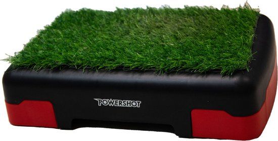 Stap met kunstgras Powershot - Zwart/Rood