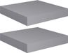 vidaXL Wandschappen zwevend 2 st 23x23,5x3,8 cm MDF grijs