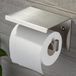 Unyqoos Porte-rouleau de papier toilette sans perçage avec étagère - Argent