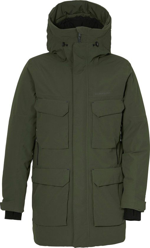 Didriksons Drew Usx Parka 8 Heren Outdoorjas - Deep Green