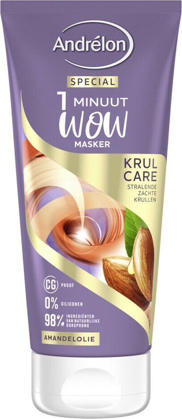Andrelon 1 Minuut Wow Masker Krul Care - 180 ml