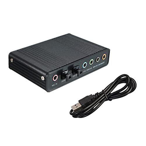 solicitous USB Optische Geluidskaart 6 Kanaals 5.1 Externe Reverb Geluidskaart Converter 48Khz Sampling Rate Ondersteuning Win7 Zwart