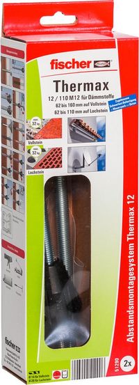 Fischer TherMax 12/110 M12 - 2 stuks - Zwart/Metallic