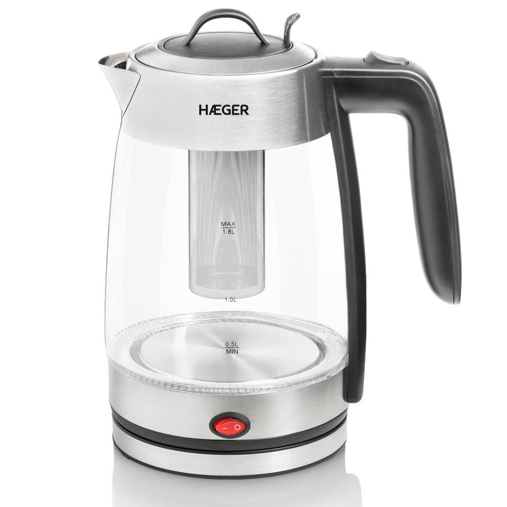 Haeger Perfect Tea Waterkoker - 1.8L - 2200W - Zwart/Zilver