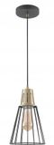 Hanglamp GTV KALIOPE koplamp E27 Zwart met goud Metaal 18cm