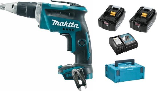 Makita DFS452RMJ 18V Li-Ion Accu Gipsschroefmachine Set (2x 4.0Ah Accu) In Mbox - Koolborstelloos