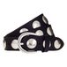 b.belt Leren riem Luna Silver Leather Belt W105 Black zwart