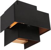 Steinhauer Wandlamp Muro 3367ZW Zwart met goudkleurige binnenkant