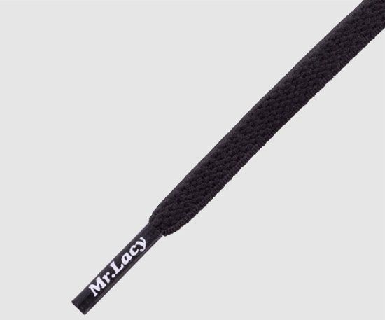 Mr. Lacy Schoenveters Flexies plat zwart 90 cm