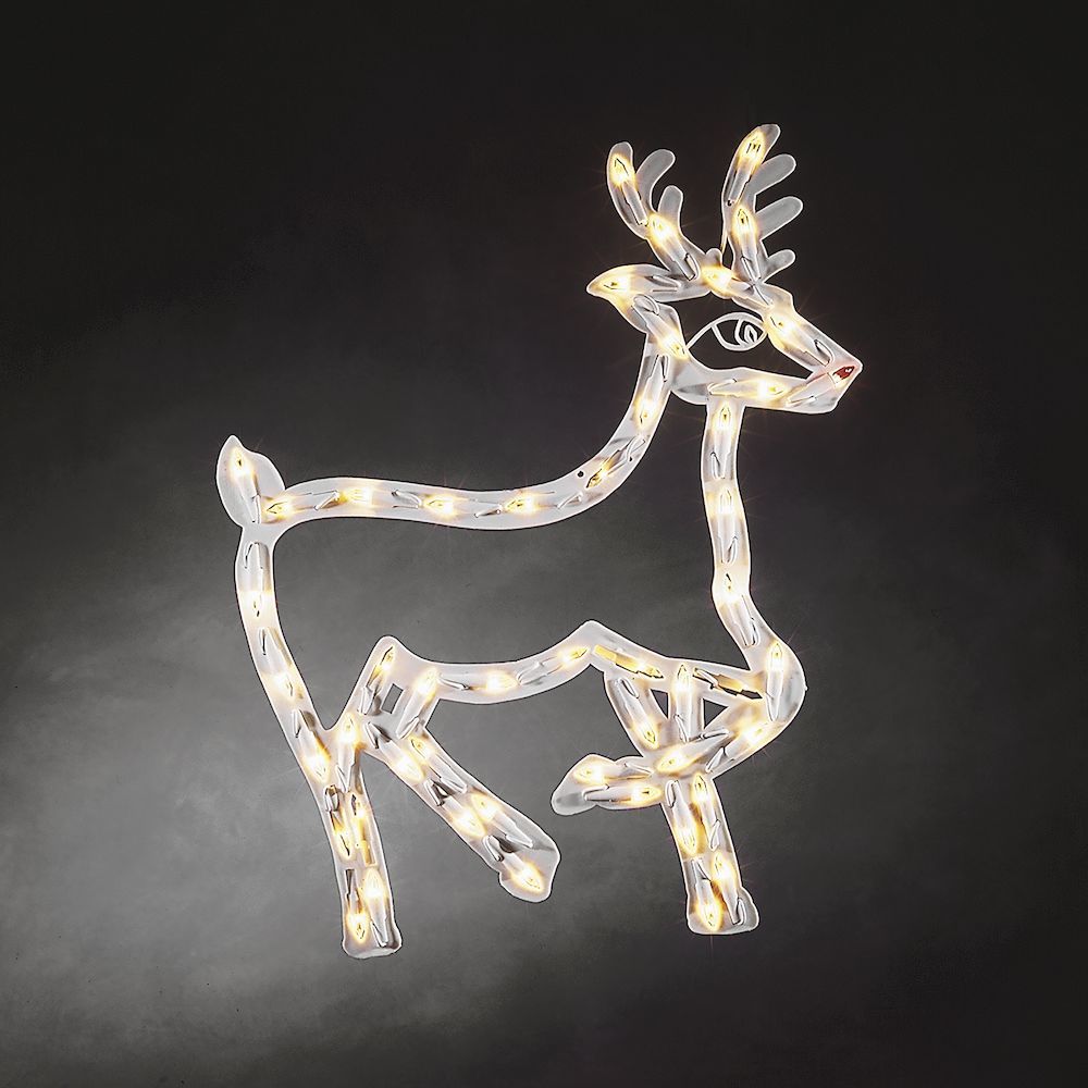 Konstsmide Raamdecoratie Rendier - 50 LED - 2200K - Warm Wit - IP20 - Plastic
