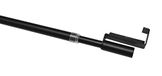 Gardinia Gordijnroede met klemsteunen - Uitschuifbaar - Zwart - 40-60 cm