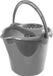 Hega hogar Grijze dweilemmer/mopemmer 13,5 liter 32 x 30 cm