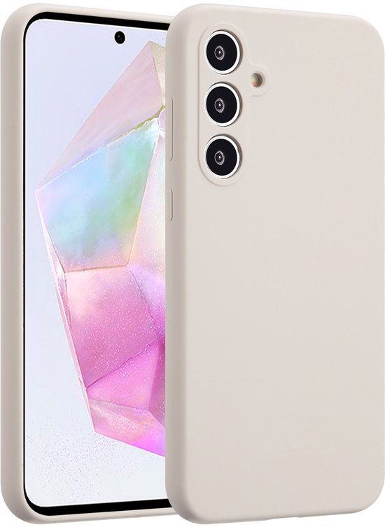 Accezz Liquid Silicone Backcover voor de Samsung Galaxy A35 - Stone