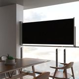 vidaXL Zijluifel uittrekbaar 100x300 cm zwart