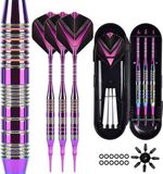 Fléchettes souples, 3 pièces, violet, pointe en plastique