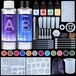 Résine époxy - Kit de résine époxy - 200 ml - Moules en silicone - Paillettes et pigments