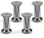 Icecat Lot de 4 pieds réglables pour meubles, modèle Alpha, en chrome