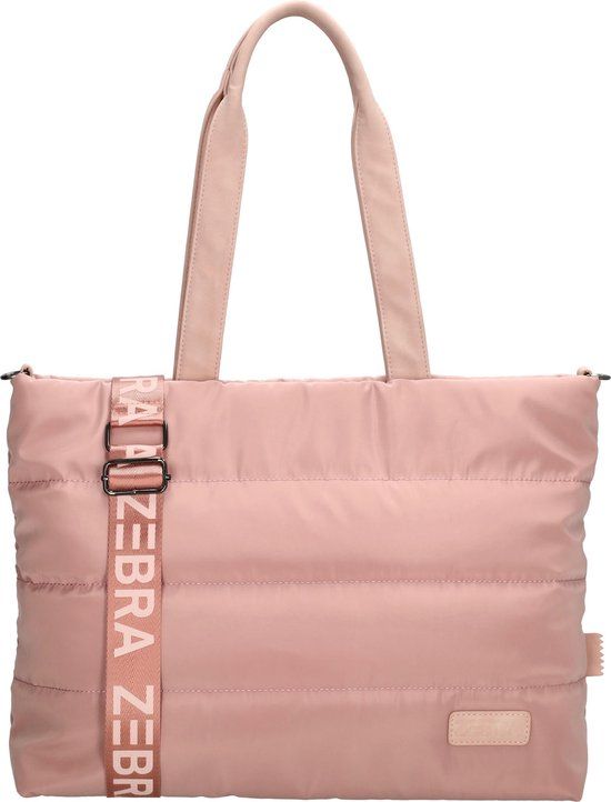 Zebra Trends Elske Shopper - 15,6" Laptoptas - Crossbody Schoudertas - Soft Puffer Tas - Oudroze