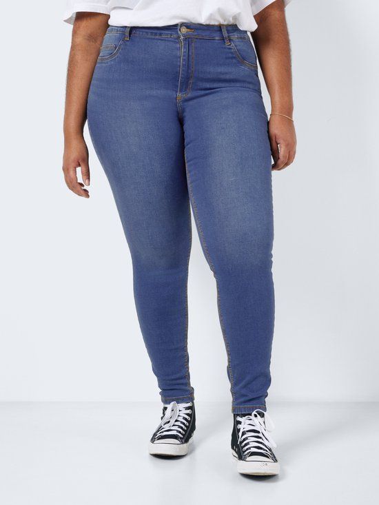 NOISY MAY NMCALLIE HW JEANS CURVE NOOS - Medium Blue Denim - W50/L32