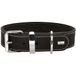 HUNTER hondenhalsband AALBORG SPECIAL, zwart, sterk gevet leer, robuust & slijtvast, contrasterende sierstiksels, ideaal voor hondensport, Made in Germany, Maat: 80