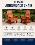 Classic Libri GmbH Classic Adirondack Chair: DIY Woodworking Plans with Cut List, Materials, Dimensions and Step-by-Step Instructions