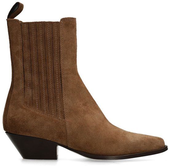 Sacha Dames Bruine Suède Western Laarsjes Maat 39
