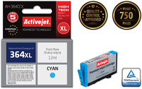 ActiveJet AH-364CCX inkt (vervanging HP 364XL CB323EE; Premium; 12 ml; blauw) single pack / cyaan