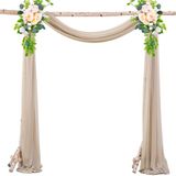 Voile de mousseline couleur champagne foncé 75 x 1000 cm