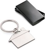 Merkloos / Sans marque Stricker Europe Sleutelhanger - huisje - aluminium - 5x3,5 cm - geschenkverpakking - housewarming cadeau