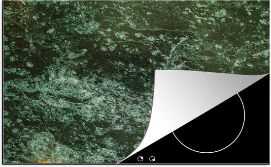 KitchenYeah® Inductie beschermer 77x51 cm - IJs - Groen - Structuur - Inductiebeschermer