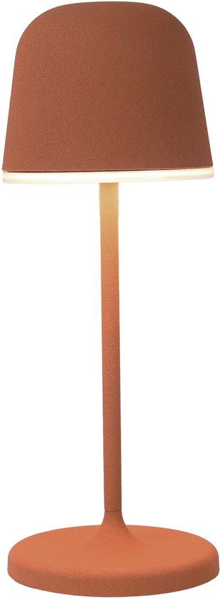 EGLO Mannera-S Tafellamp - Priklamp - Oplaadbaar (tot 28 uur licht) - 20 cm - Rood/Wit - Draadloos - Dimbaar - Binnen en Buiten