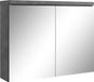 Paso 80 x 20 x 60 cm – Gris foncé – Armoire de salle de bain avec miroir