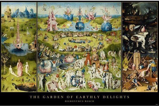 Hieronymus Bosch Poster Garden of Earthly Delights - 61 x 91.5 cm - Multicolor